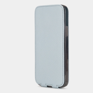 Чехол кожаный для iPhone 12 Pro Max голубого цвета