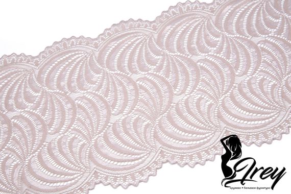 1361 Кружево эластичное 19.5 см, Италия, кофе с молоком 030