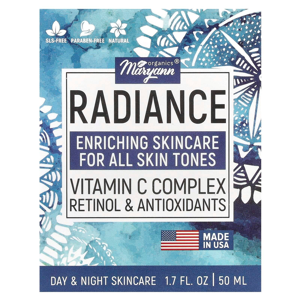 MaryAnn Organics, Radiance, комплекс витаминов C, ретинол и антиоксиданты, 50 мл (1,7 жидк. унц.)