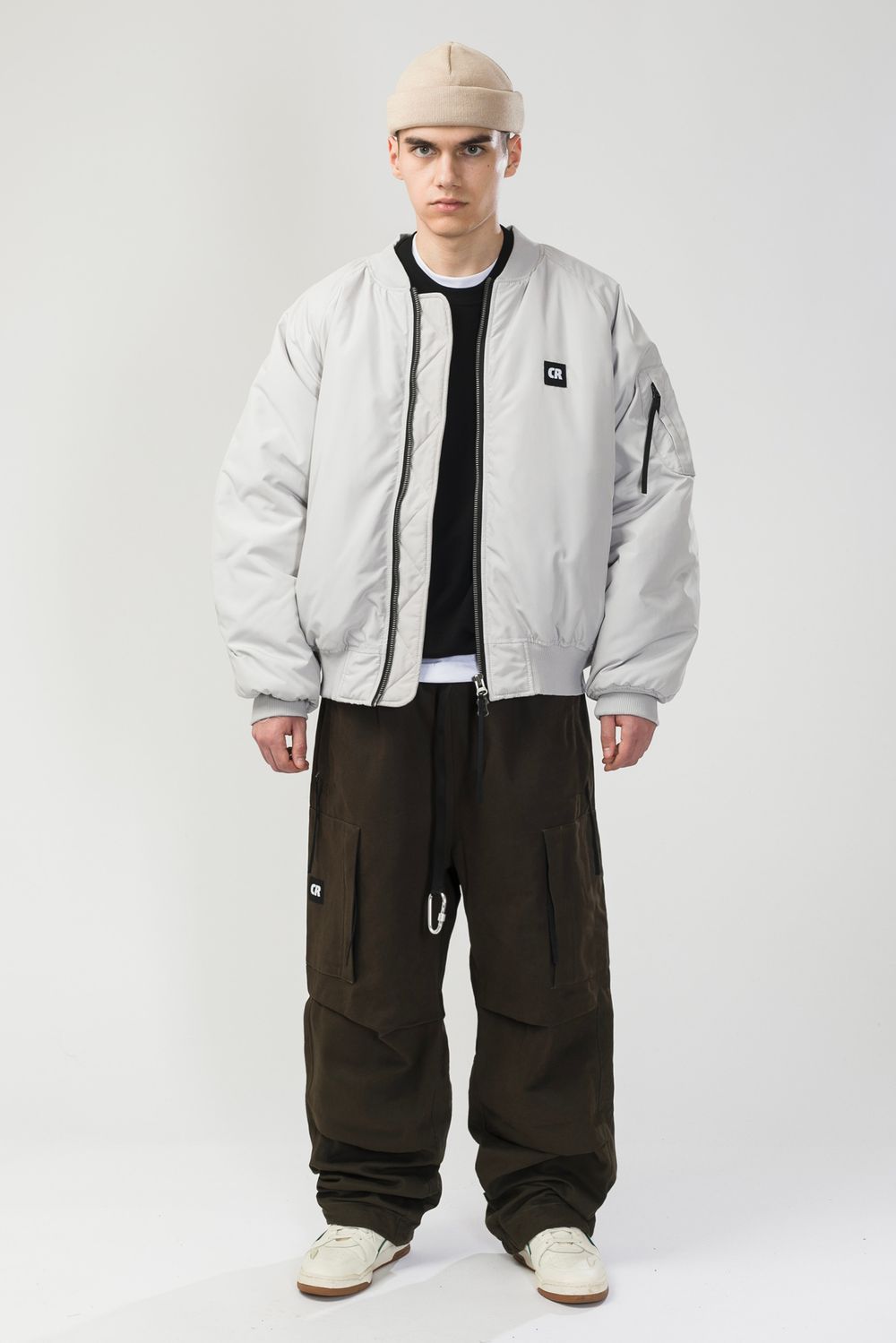 Бомбер CODERED Зимний Bomber Wide Пепельно-Светлая