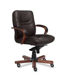 Кресло для руководителя Minister B коричневая кожа