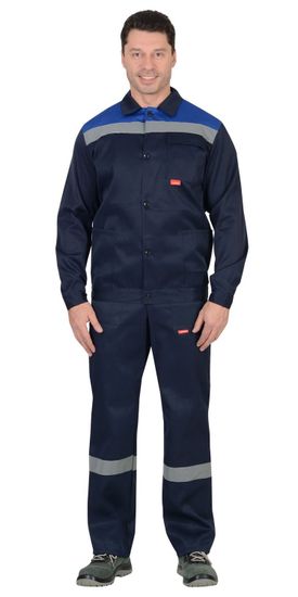 Костюм "Сириус-Стройград" полукомбинезон (синий/василек)