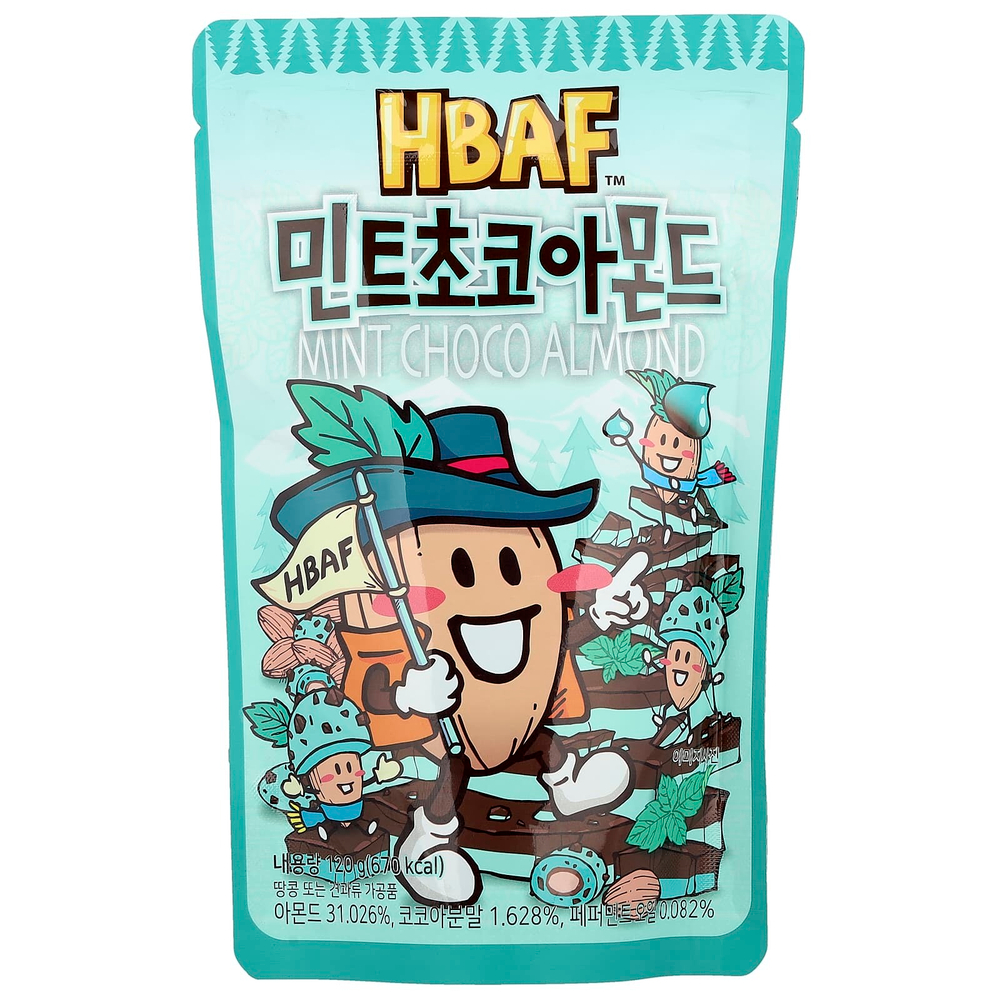 HBAF, Мята с миндалем и шоколадом, 120 г