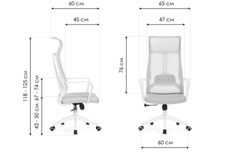Компьютерное кресло Woodville Tilda light gray, white