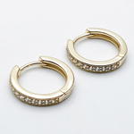 Ювелирные швензы Конго, позолота, фианиты, размер 16*2,7 мм, цена за пару