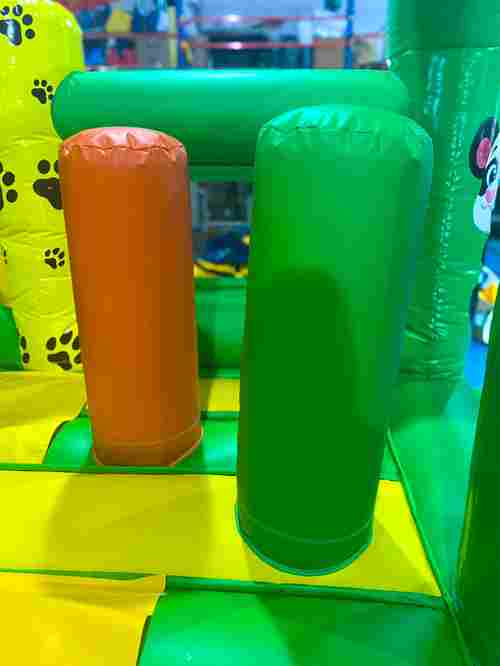 Коммерческий надувной батут «Панды в джунглях», 6×3,5×3,5 м