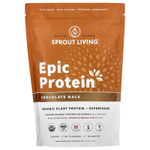 Sprout Living, Epic Protein, органический растительный протеин и суперпродукты, шоколад и мака, 455 г (1 фунт)