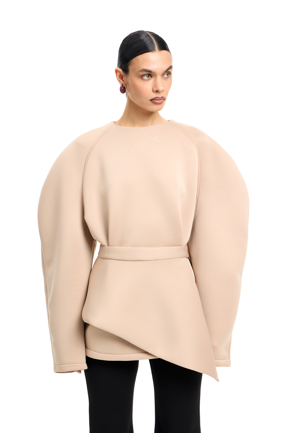 Свитшот с баской Feminism Beige