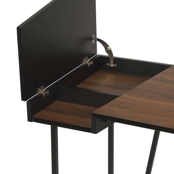 Письменный стол Asger 118х60 см, меламин тёмно-коричневый