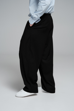Брюки широкие на резинке | black