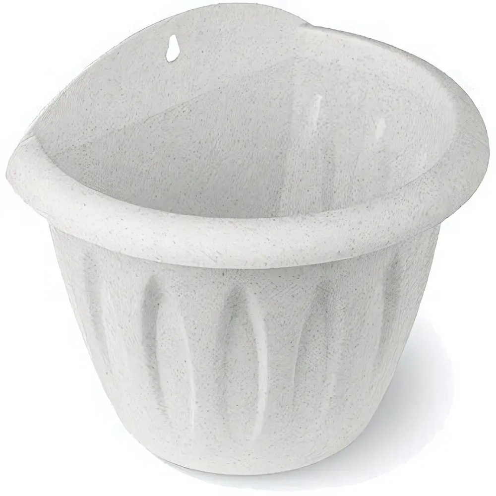 Кашпо настенное пластиковое 1л d-16см «Фелиция» мрамор С120М