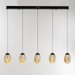 Подвесной светильник MD25090022-5B matt black/champagne