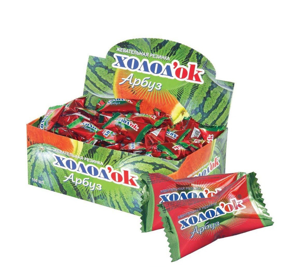 Жев. рез. Холодок с нач. Арбуз 20*100шт 3,5г