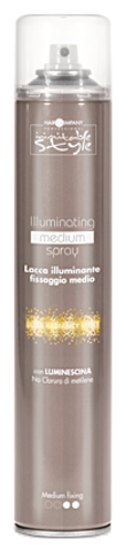 INIMITABLE STYLE Illuminating Medium Spray 500ml Фиксирующий лак, придающий блеск Средней фиксации