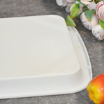 Поднос универсальный 293*193*20мм с декором, белый