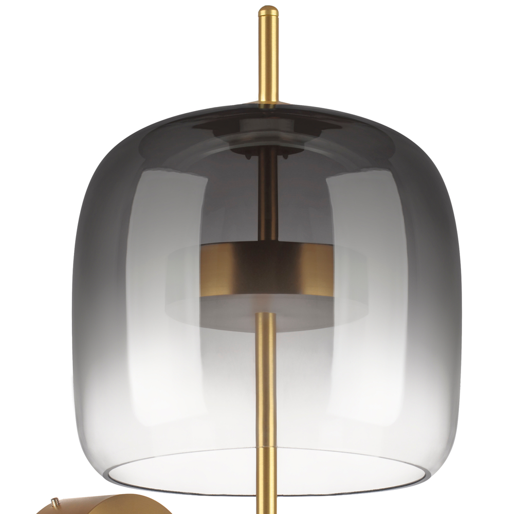 804618 Бра CUPOLA LED 9W 450LM ЗОЛОТО/ДЫМЧАТЫЙ 3000K