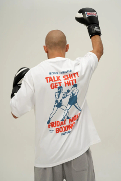 Футболка КУЛЬТУРА oversize "Boxing", белый