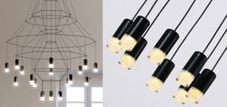 Люстра Via Wireflow Chandelier polyhedral 0315 Suspension lamp