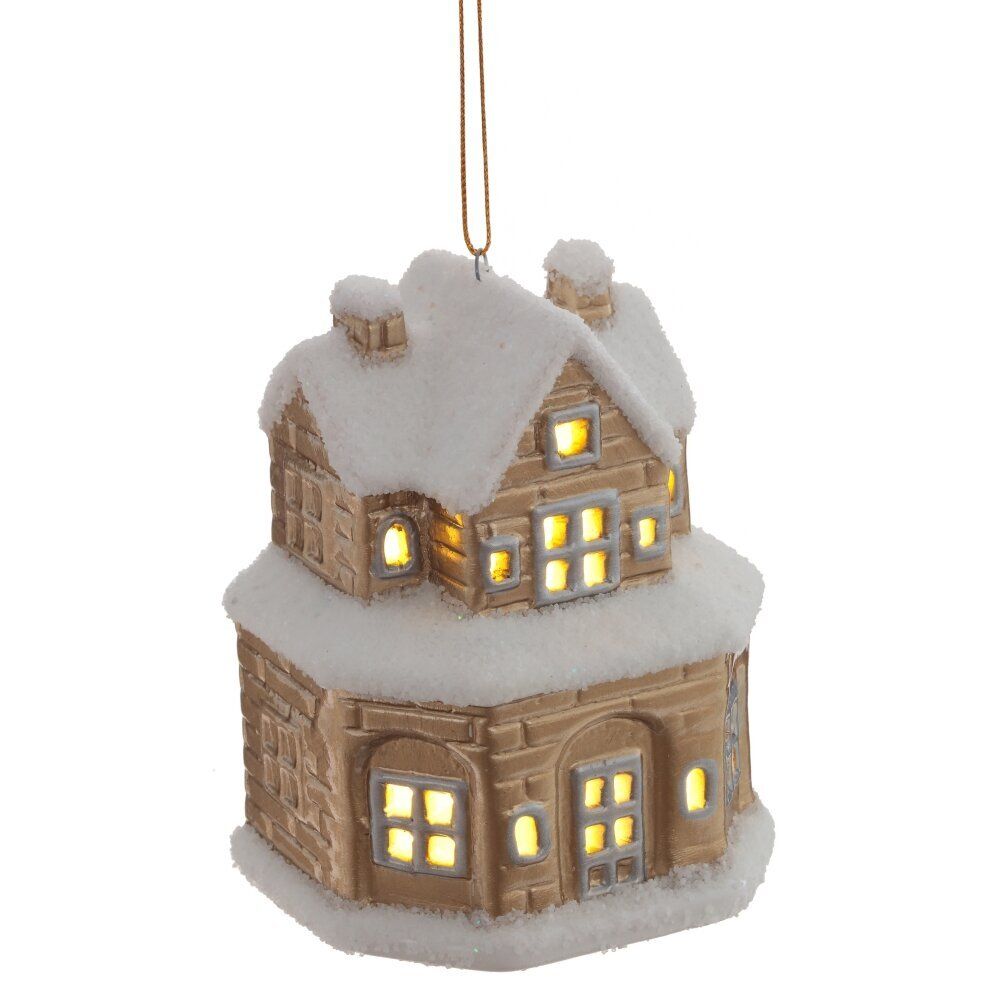 GAEM Изделие декоративное подвесное "Домик" (подсветка, 2xLR44), L7,5 W5,5 H9 см, 2в.