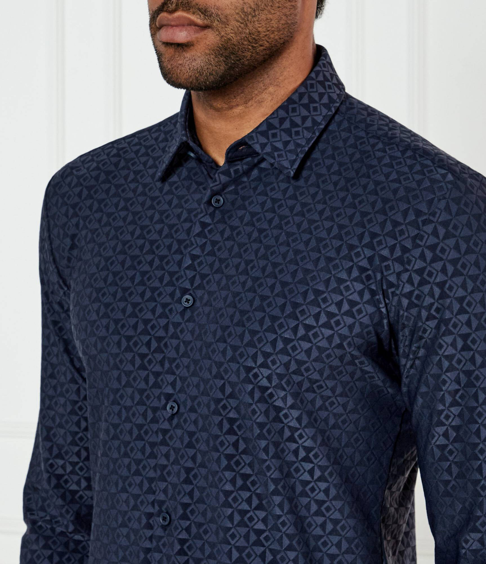 Рубашка P-ROAN-kent-C1-233 BOSS BLACK - темно-синий(50533591)