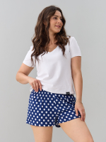 Шорты Н-141Х/джинс-крупныйгорох