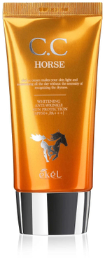 Крем для лица Ekel Horse CC SPF50+, PA+++ питательный с лошадиным маслом Cream 50 мл
