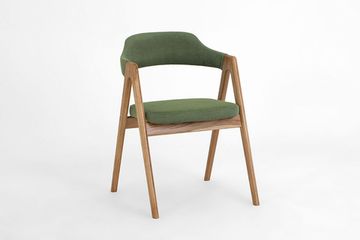 Кресло Авеню (дуб/тон 0 светлый дуб б/т/ткань GALAXY green)