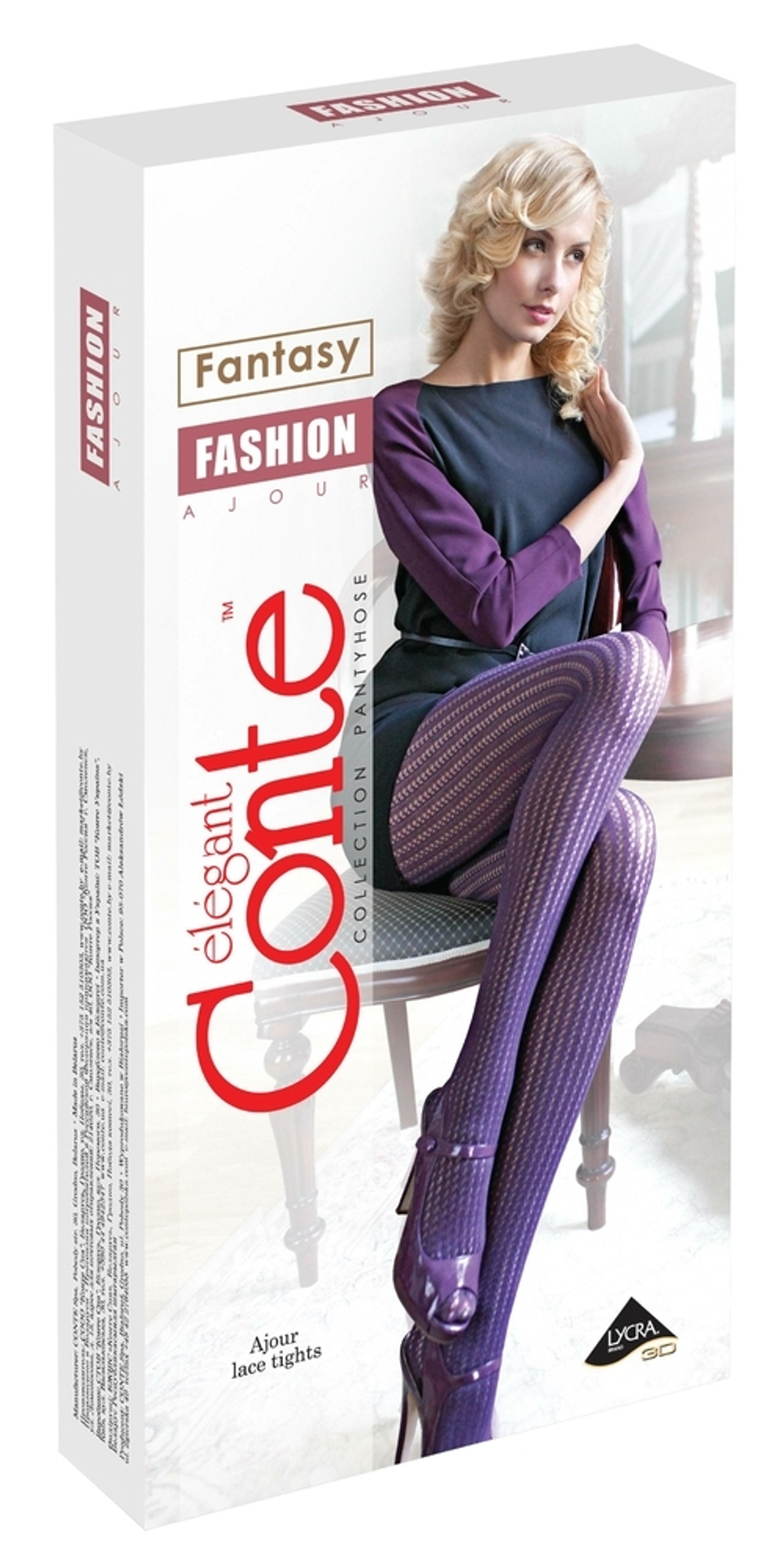CONTE FASHION Ажурные хлопковые женские колготки