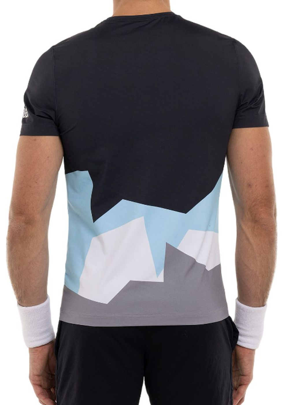 Мужская теннисная футболка Hydrogen Mountains Tech T-shirt - blue navy/white/grey/light blue