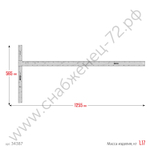 ЗУБР Т-угольник алюминиевый, Профессионал (34387)