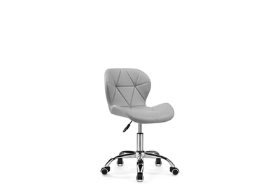TRIZOR Gray/ ZS-01 gray pvc (177), chrome base Стул