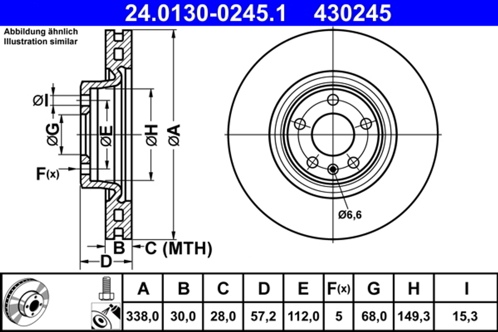 ATE - 24013002451-ATE - Brake Disc
