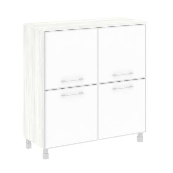 Yalta Шкаф квадратный LT.SD-1.2 R white Снежная Патина/Стекло White 1098*452*1168