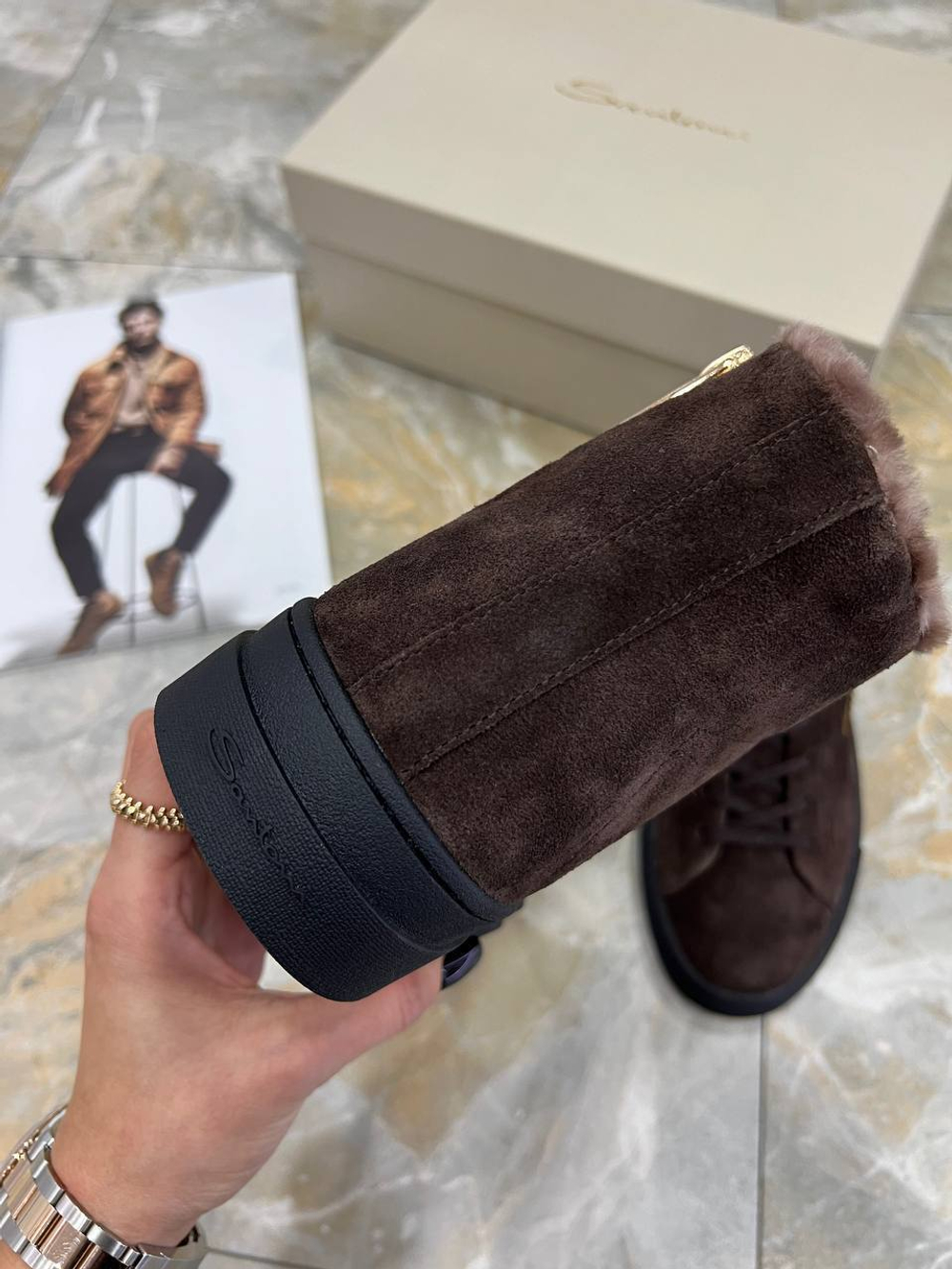 Высокие кеды Santoni