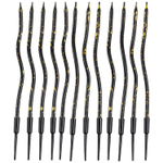 Свечи для торта «Волна Искры» в черном цвете с подставкой 13 см, 12 шт