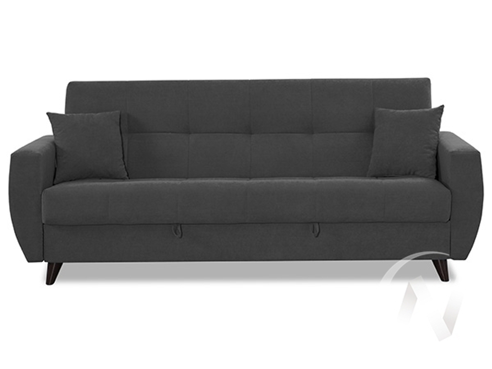 Диван прямой Бетти 2 (БД) LUMA 23 (велюр темно-серый)