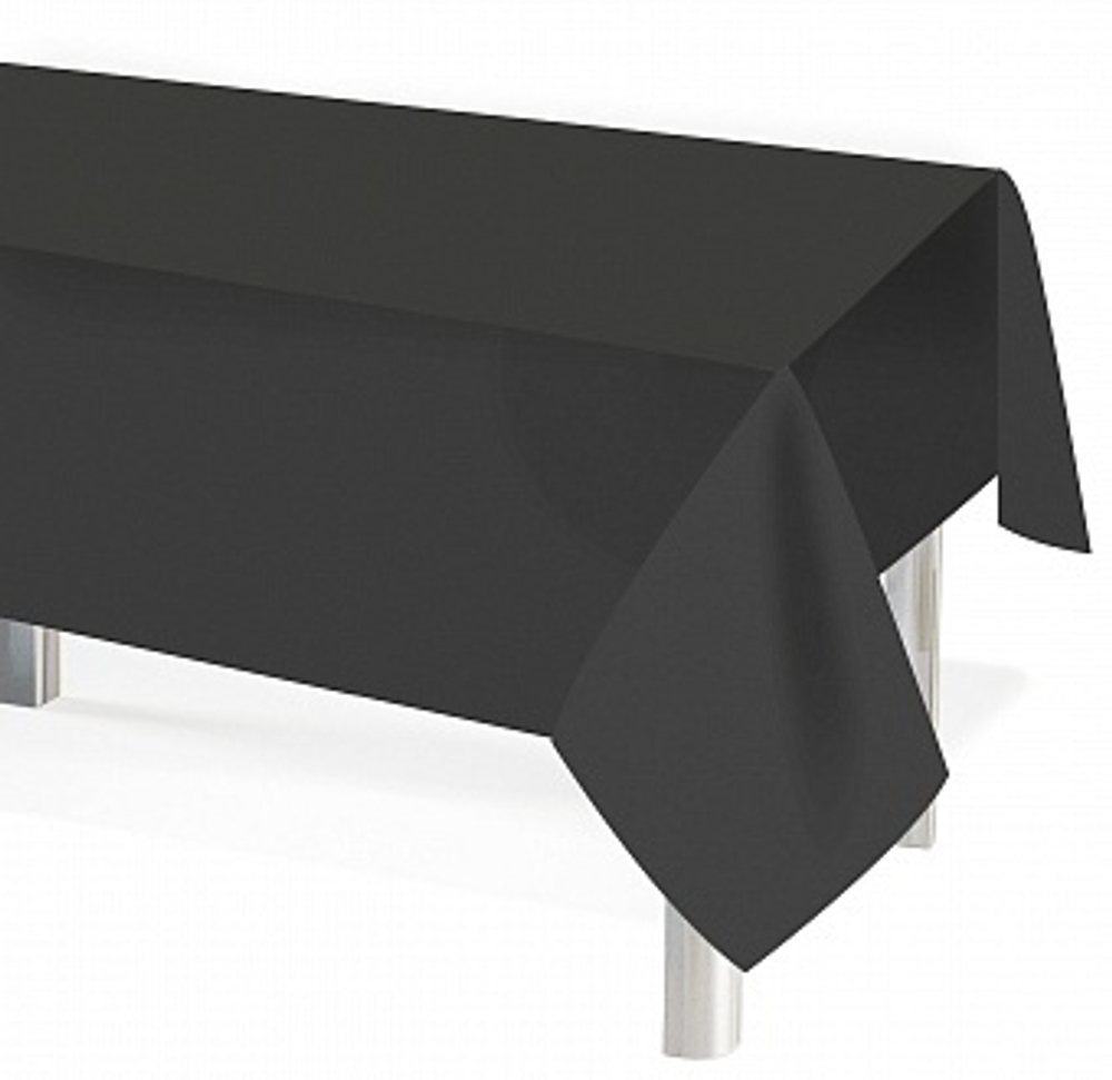 Скатерть одноразовая Мастхэв Черный 137*274 см.