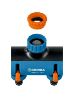 Поливочный распределитель GRINDA PROLine TS-4 четырехканальный, с внутренней резьбой 3/4"-1"