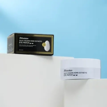 Патчи гидрогелевые с протеинами шёлка JM SOLUTION Silky Cocoon Home Esthetic Eye Patch (60шт)