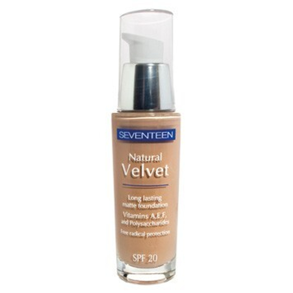 Seventeen Крем тональный Natural Velvet Longlasting Matte Foundation, длительного действия, тон №5, 35 мл