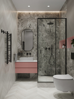 Мозаика стеклянная Pink glass/Розовое стекло (25х25) 300х300х4 мм