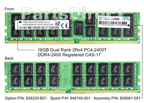 Модуль памяти HPE 867459-091 16-GB (1 x 16GB) Dual Rank x8 DDR4-2400