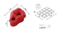 ROMANA Dop23 Комплект зацепов для лазания 12 штук (красный)