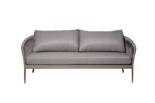 Диван двуxместный уличный 75x190x81см Garda Decor Муза серый