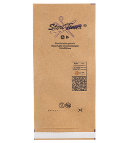 Пакет бумажный плоский самоклеящийся Стеритаймер крафт 100х200мм (100шт)