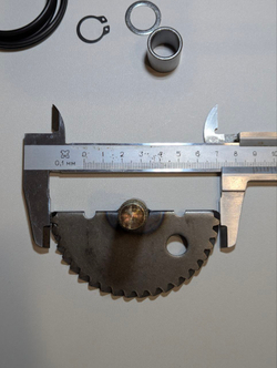 Зубчатый сектор кикстартера для скутера с двигателем 139QMB