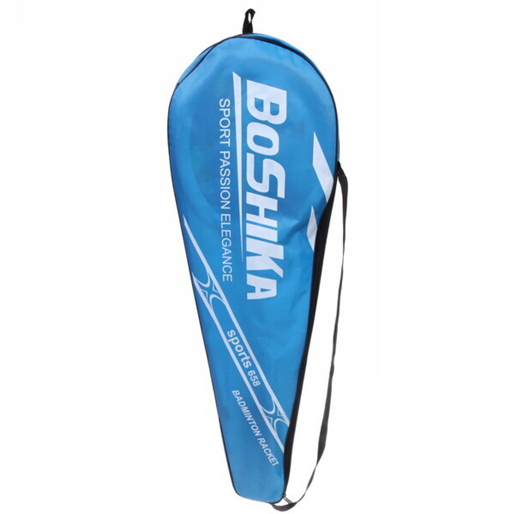 Бадминтон в наборе B-300, 3 предмета: 2 металлические ракетки 65 см, чехол (синий)