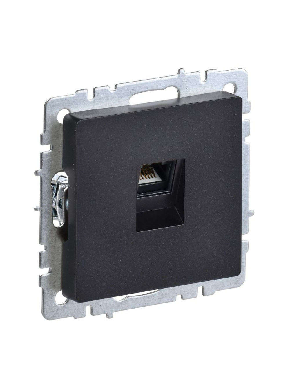 Розетка компьютерная СП RJ45 кат.5E BRITE РК10-БрЧ механизм черн. IEK BR-K10-1-K02