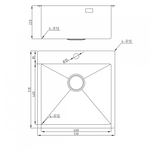 Мойка для кухни MILACIO Denia 51 Steel MC.77489 сталь воронёная