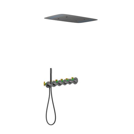 Душевой комплект Timo Saona SX-2319/18SM с термостатом черное золото